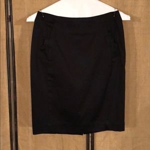 H and M pencil skirt, black size 4, mock pocket